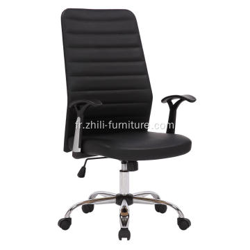 Fauteuil de bureau exécutif inclinable en PU à dossier haut